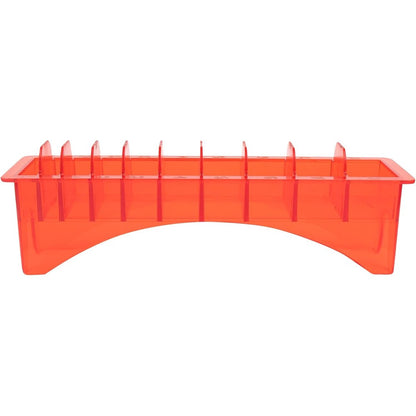 Framendino rectangular plastic guide comb storage box front view red barber organizer
