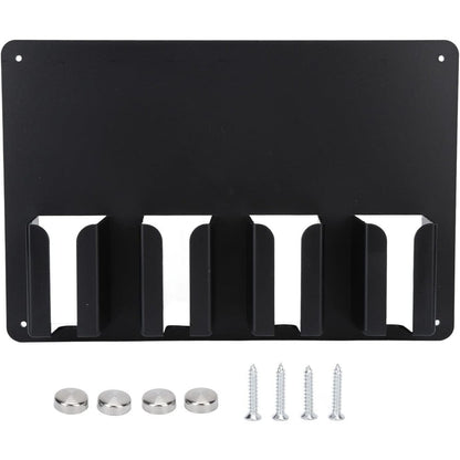 Agatige hair clipper holder wall mount rack front view showcasing four storage spaces for professional trimmers