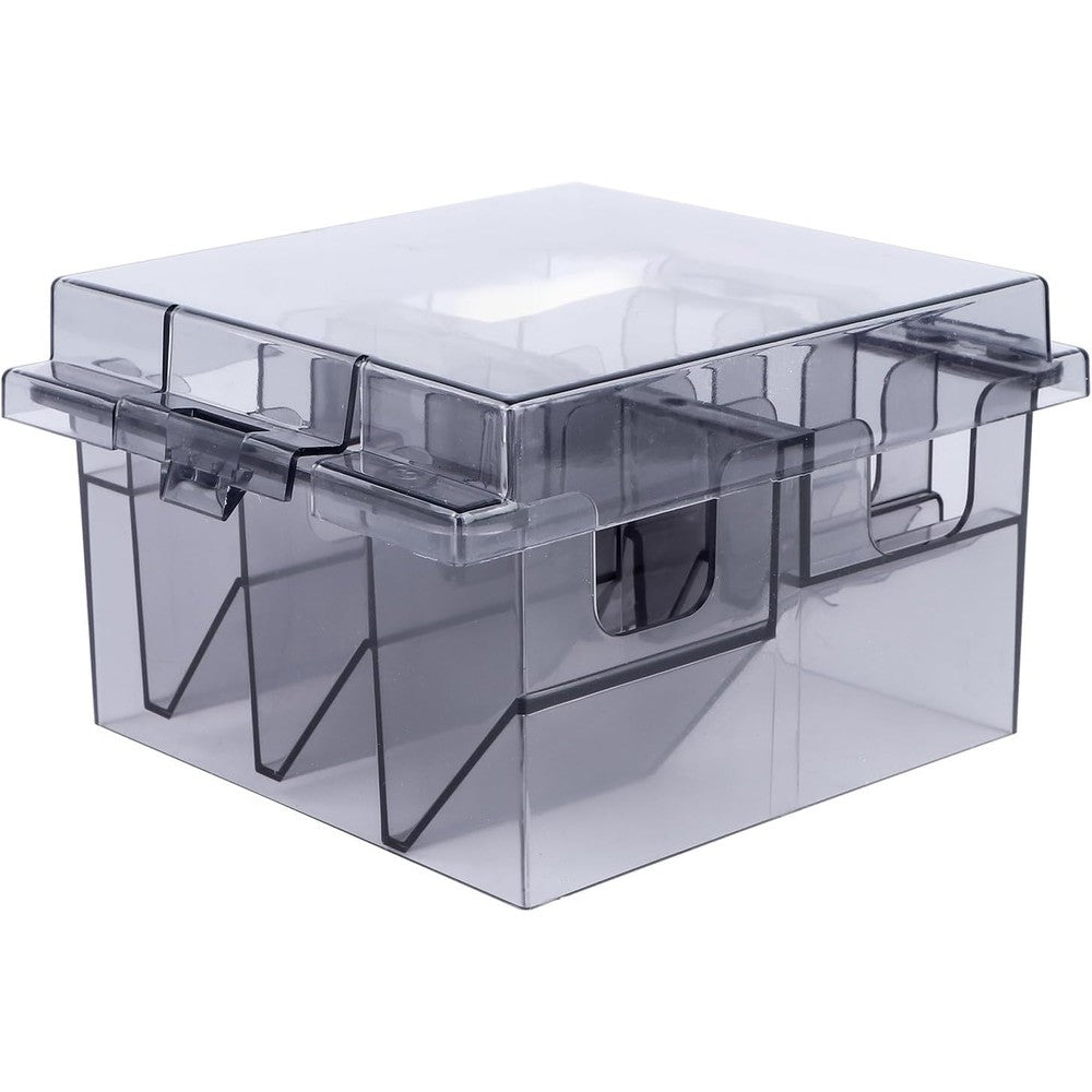 OSALADI clipper blade holder plastic storage box front view showing eight grid compartments