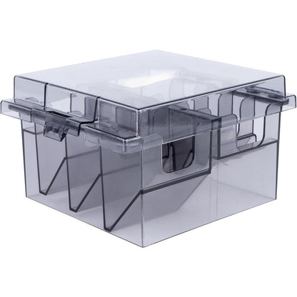 OSALADI clipper blade holder plastic storage box front view showing eight grid compartments