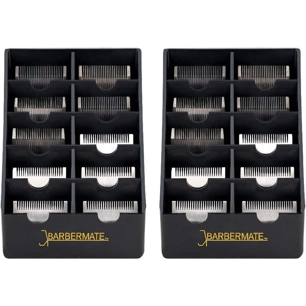 BarberMate Blade Rack Storage Tray two pack front view professional clipper blade organizer