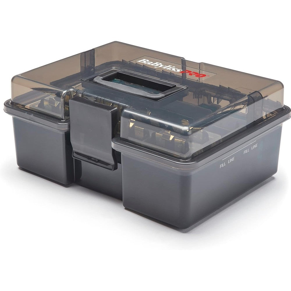BaBylissPRO BarberSONIC professional disinfectant storage box front view displaying the premium outer casing.
