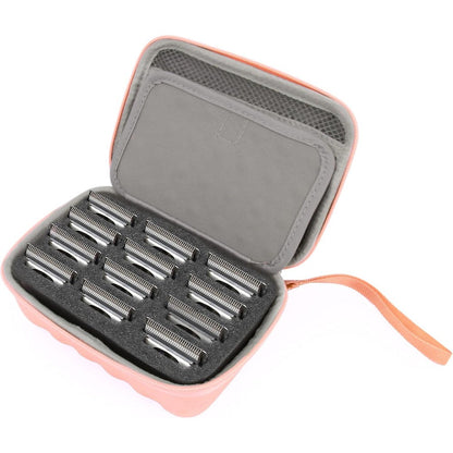 CASEMATIX rose gold clipper blade holder front view showing hard shell exterior design.