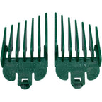 Taper King Guide Combs 2.0 Emerald clipper guards front view showcasing premium packaging.