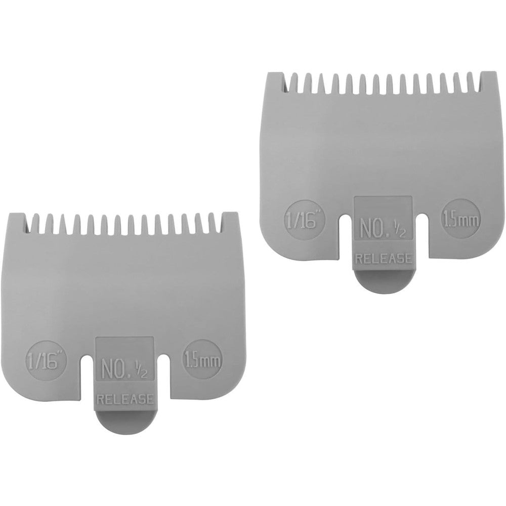 Char Yong replacement clipper guard front view showing the grey one point five millimeter attachment for professional hair styling.