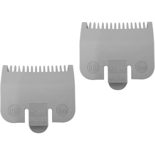 Char Yong replacement clipper guard front view showing the grey one point five millimeter attachment for professional hair styling.