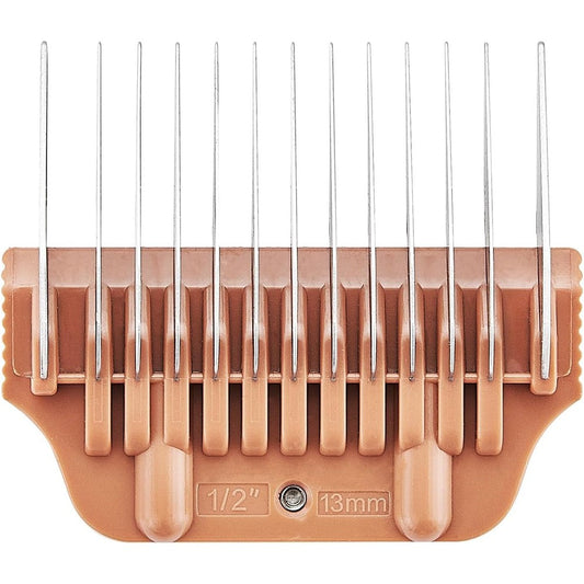 YAZIYIR pet grooming clipper attachment guard comb front view showing long pointed teeth design