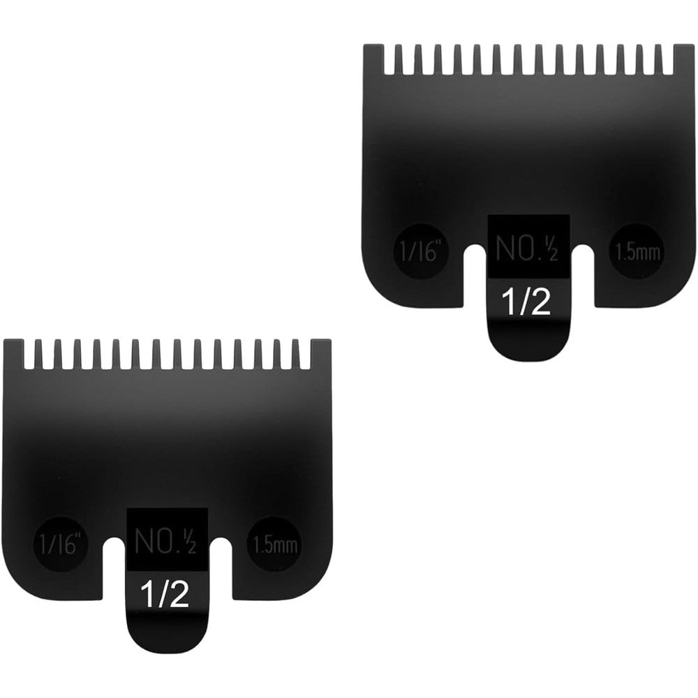 Pdtwq compatible with Wahl clipper guards two pack front view featuring secure fit metal tabs