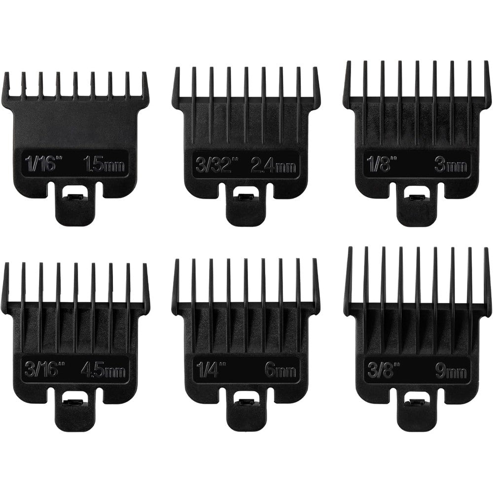 Perfitech 6 piece hair clipper guards front view showcasing full set arrangement
