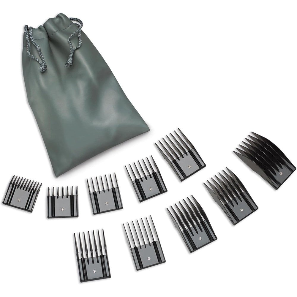 Oster Professional Universal Combs Pouch Set 10 Count For Hair Clippers With Storage Case - Image 1