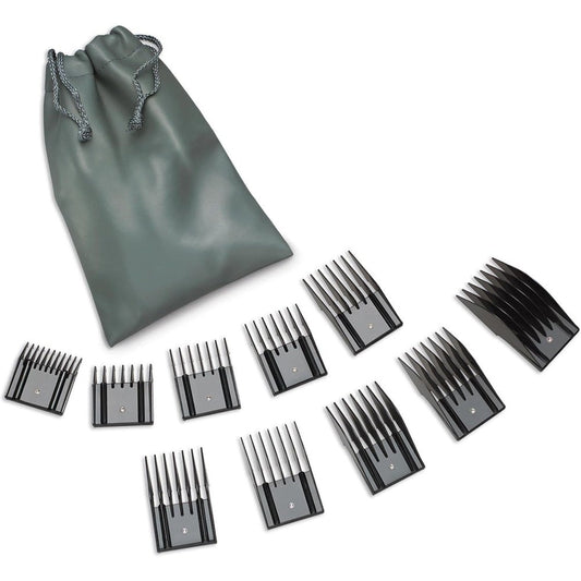 Oster Professional Universal Combs Pouch Set 10 Count For Hair Clippers With Storage Case - Image 1