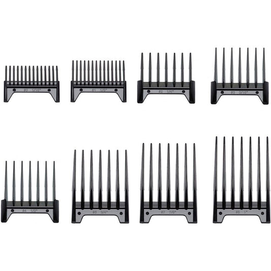 Oster Professional 76926-800 guide comb set front view for hair clippers