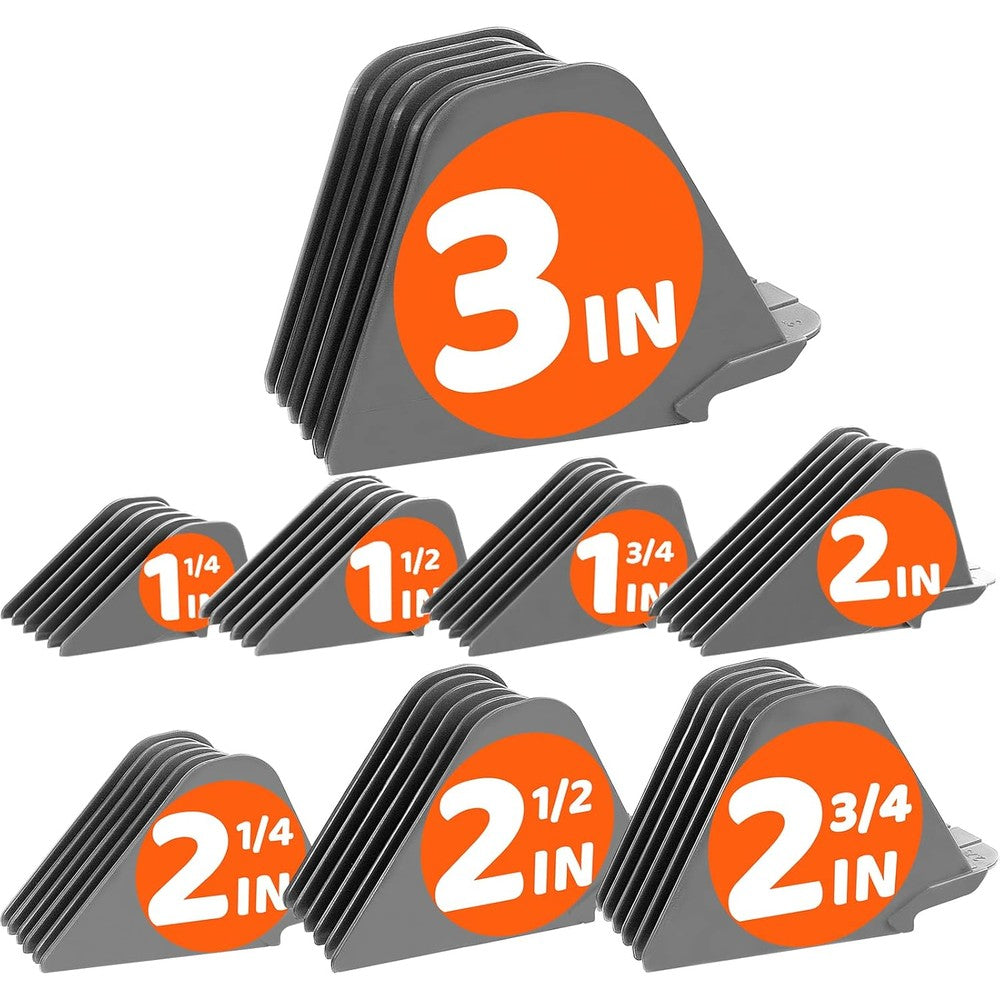 Afanso Mega Hair Clipper Guards 8 piece gray set front view
