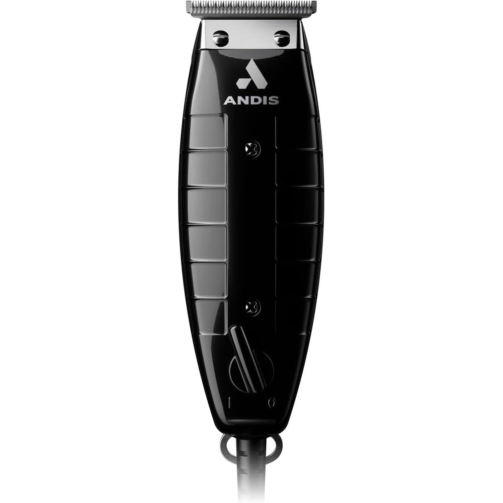 Andis Professional GTX T-Outliner trimmer front view showing carbon steel blade