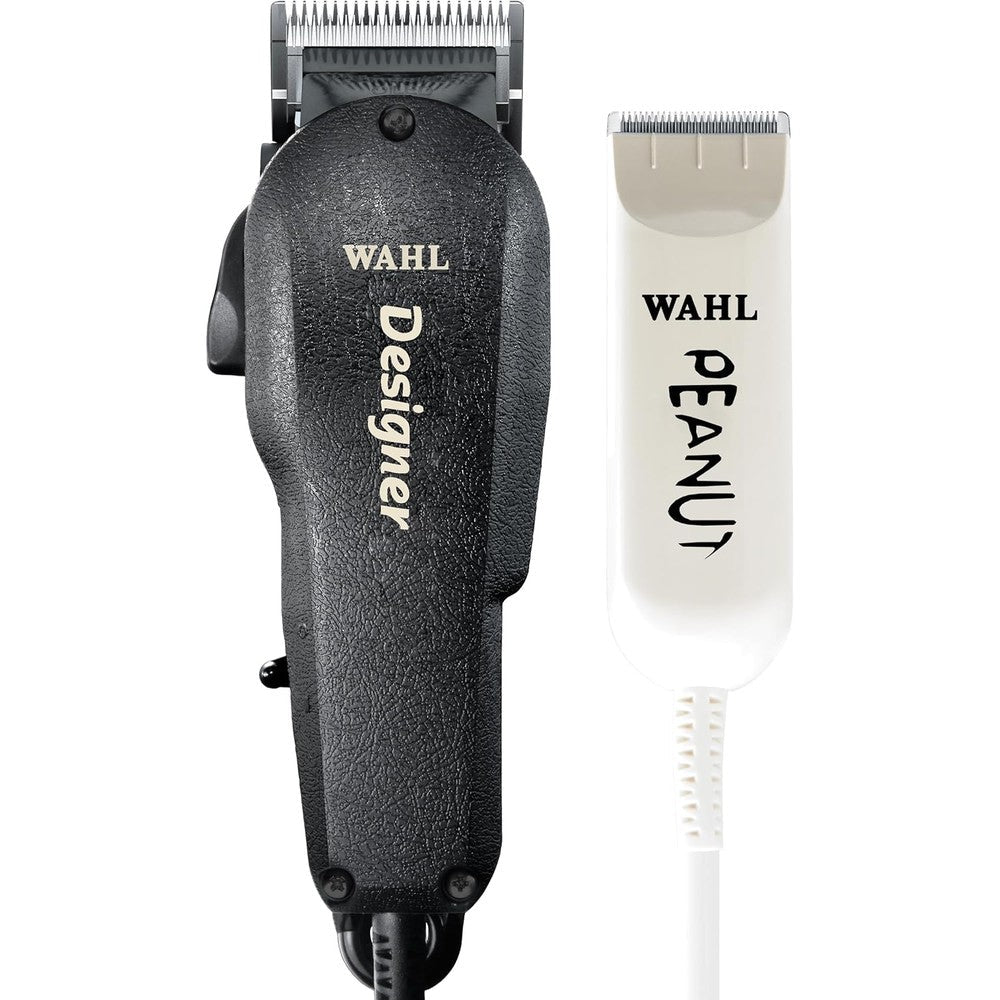 Wahl Professional All Star Combo front view showcasing the black corded designer clipper and peanut trimmer set