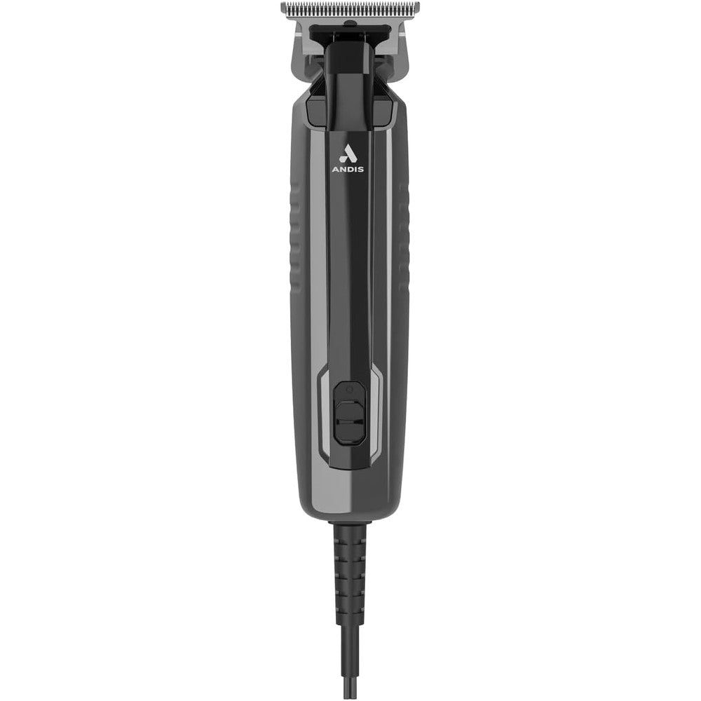 Andis Headliner 3 hair trimmer front view showing the precision T blade and black housing