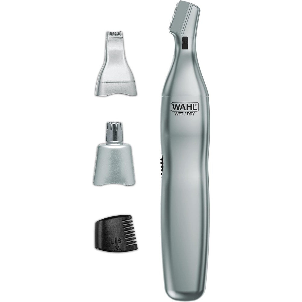 Wahl 5545-400 battery operated nose and ear hair trimmer in silver