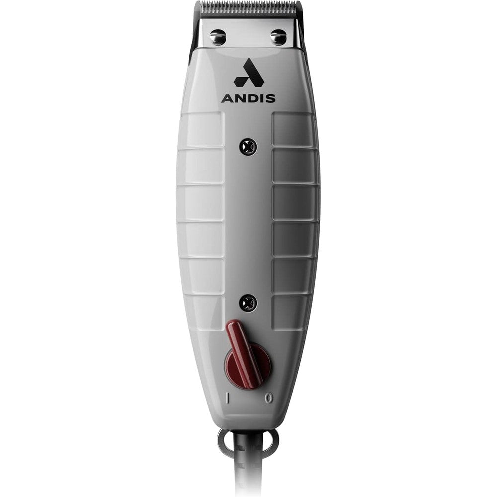 Andis Professional Outliner II square blade beard trimmer front view showing gunmetal grey housing.