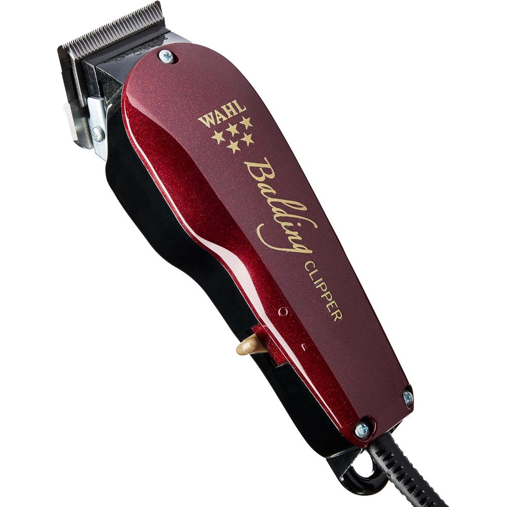 Wahl Professional 5 Star Balding Clipper front view maroon corded hair clipper