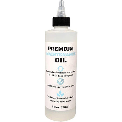 UniKitchen Premium Lubricating White Oil eight ounce bottle front view for clipper maintenance