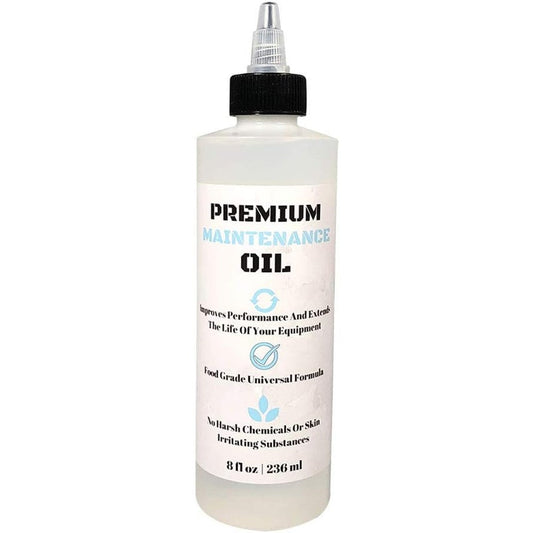 UniKitchen Premium Lubricating White Oil eight ounce bottle front view for clipper maintenance