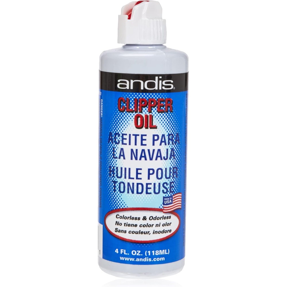 Andis Clipper Oil four ounce front view professional blade lubricant