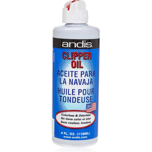 Andis Clipper Oil four ounce front view professional blade lubricant