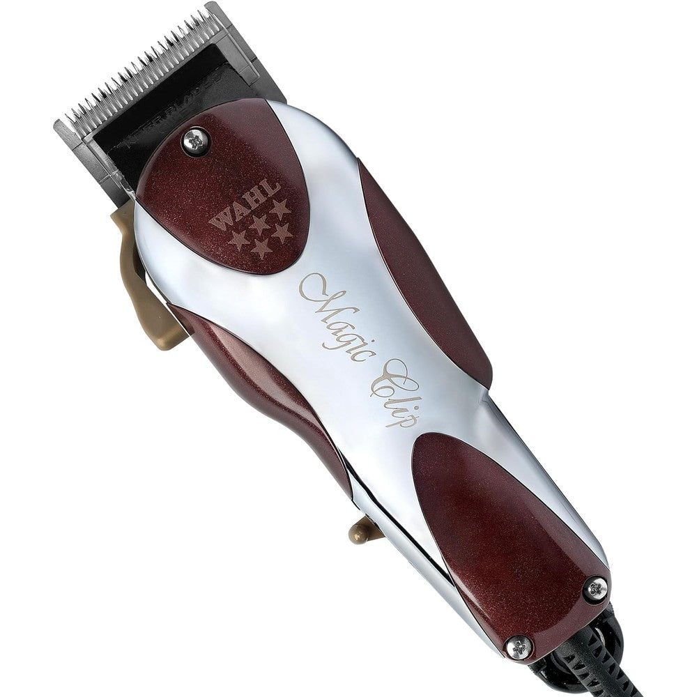 Wahl Professional Five Star Magic Clip front view showing maroon housing and adjustable blade.