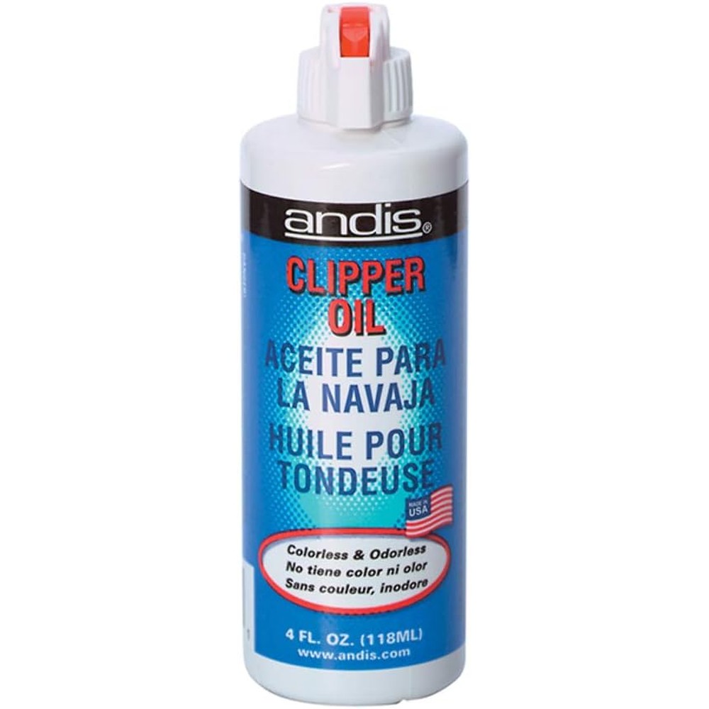 Andis Premium Hair Clipper Blade Lubricating Oil four ounce bottle front view