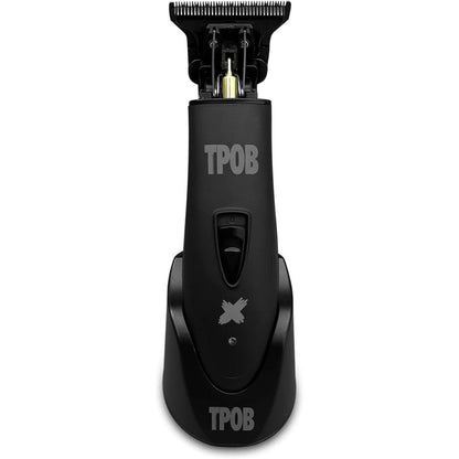 TPOB Ghost X Beard Trimmer front view showing the matte blackout finish and branding.