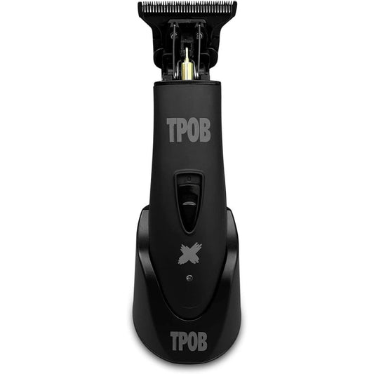TPOB Ghost X Beard Trimmer front view showing the matte blackout finish and branding.