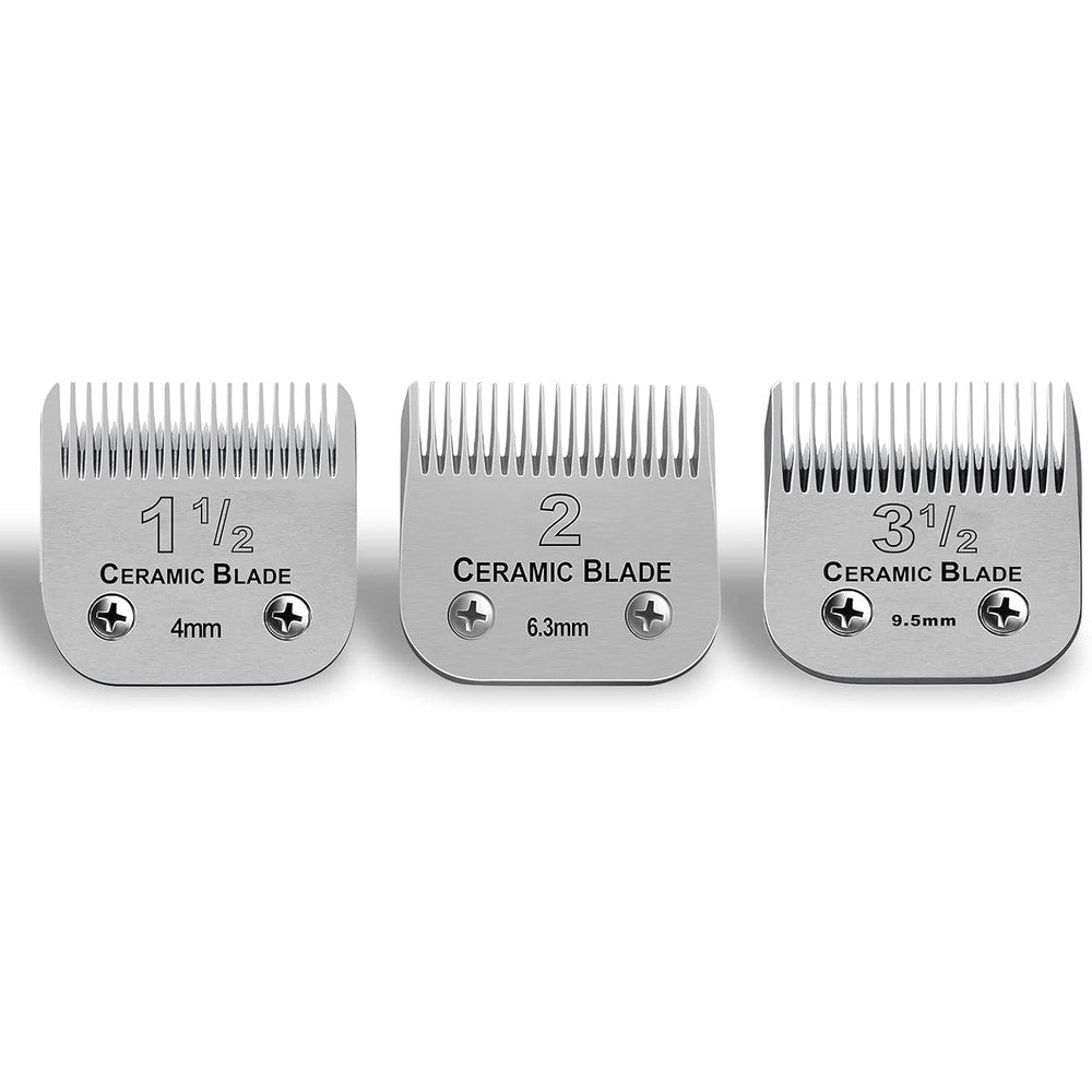 Hongnal professional ceramic clipper blades set front view