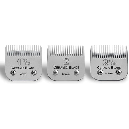 Hongnal professional ceramic clipper blades set front view