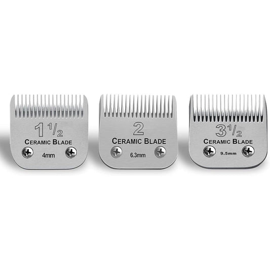 Hongnal professional ceramic clipper blades set front view