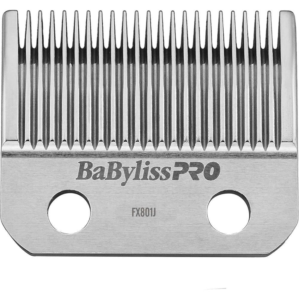 BaBylissPRO FX801J stainless steel taper clipper blade front view