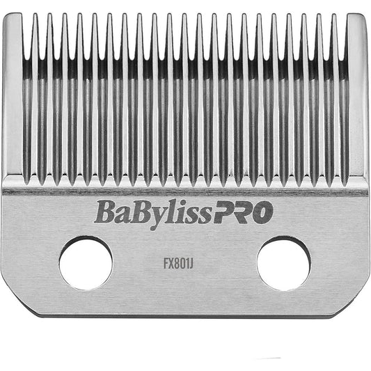 BaBylissPRO FX801J stainless steel taper clipper blade front view