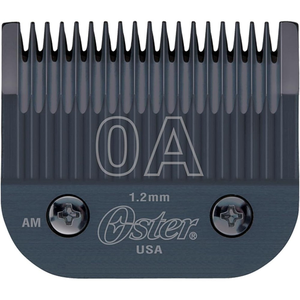 Oster Professional Size 0A clipper blade front view in packaging