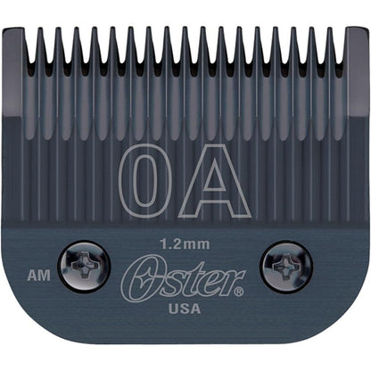 Oster Professional Size 0A clipper blade front view in packaging