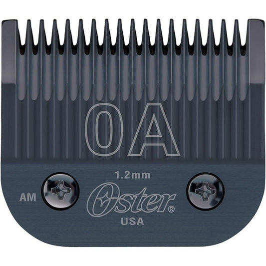 Oster Professional Size 0A clipper blade front view in packaging