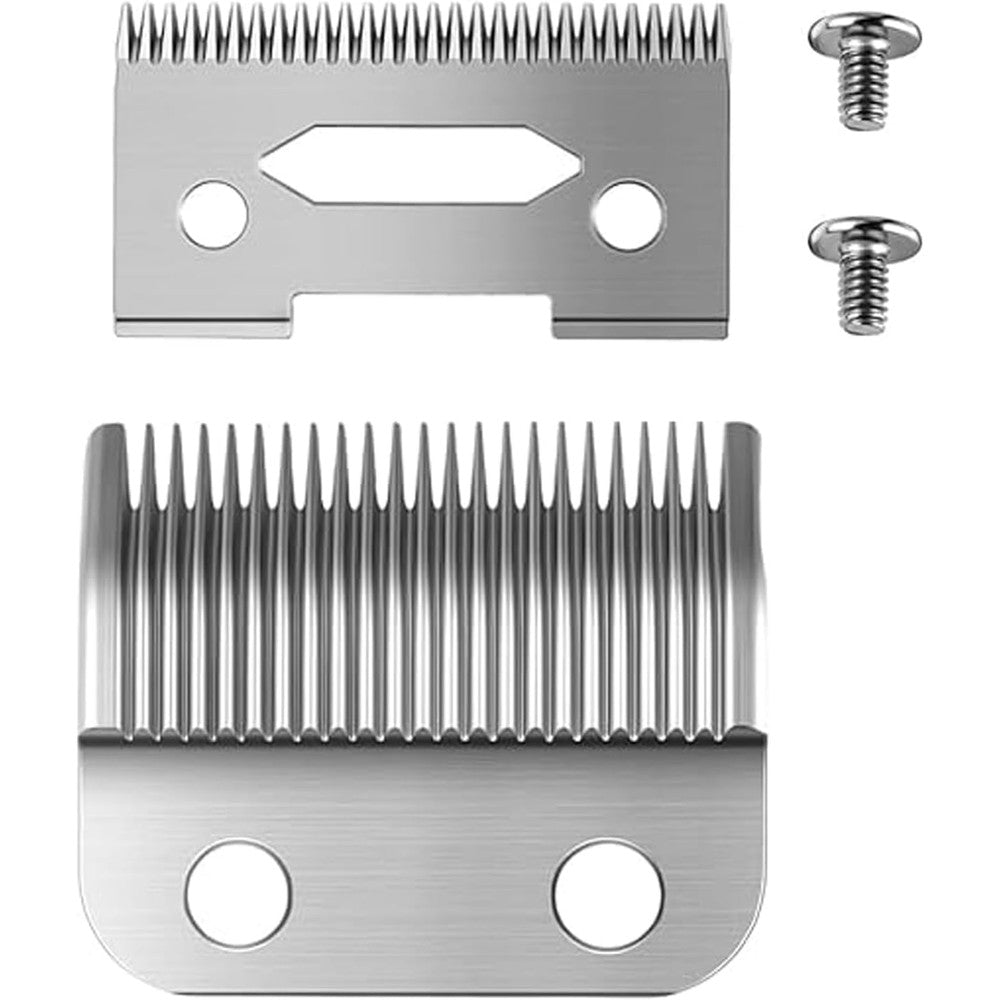 Qblahip 2-hole stainless steel replacement blade set for Wahl clippers front view