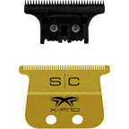 StyleCraft Gold Titanium X-Pro Wide Trimmer Blade set front view