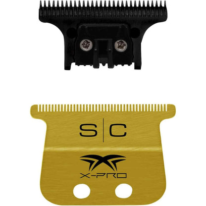 StyleCraft Gold Titanium X-Pro Wide Trimmer Blade set front view