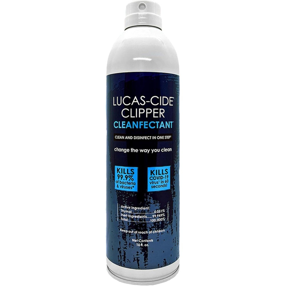Lucas-Cide Clipper Cleaner Disinfectant Spray front view