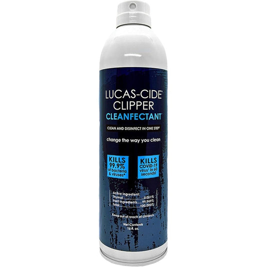 Lucas-Cide Clipper Cleaner Disinfectant Spray front view