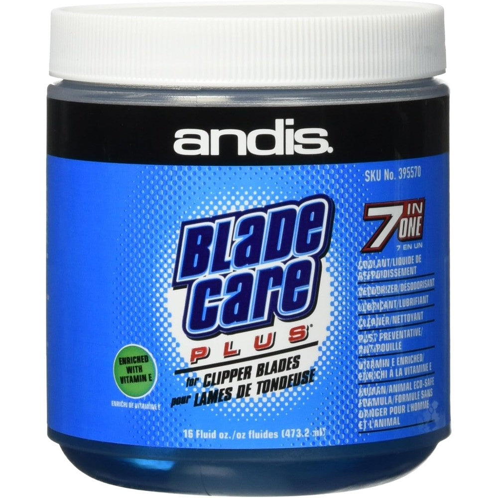 Andis Blade Care Plus 7-in-1 maintenance dip jar front view