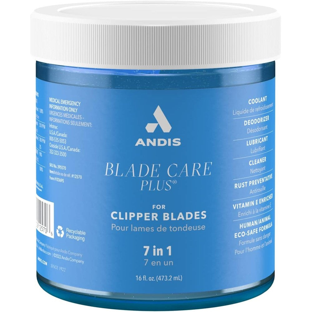 Andis Blade Care Plus Dip Jar front view bottle