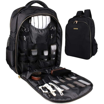 NADAENMF barber supplies backpack organizer front view showing heavy duty professional canvas exterior.
