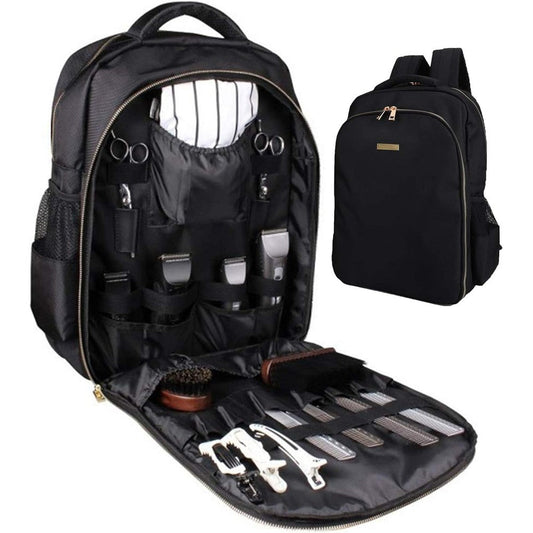 NADAENMF barber supplies backpack organizer front view showing heavy duty professional canvas exterior.