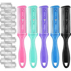 Boao dual sided hair cutting razor comb set front view