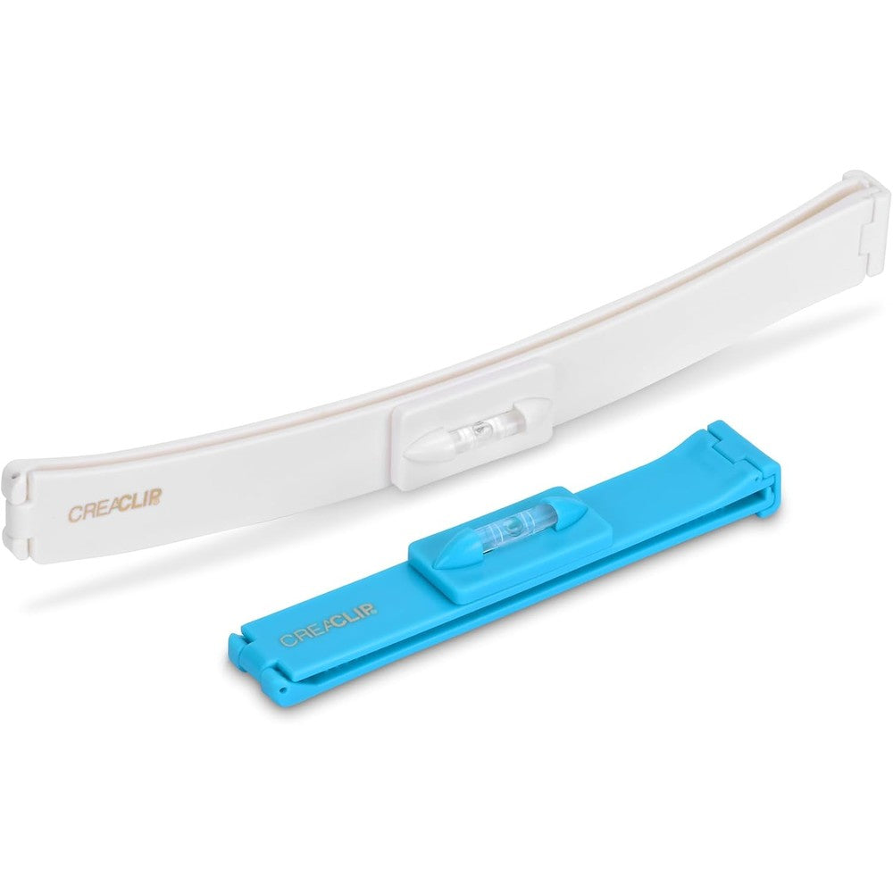 CreaClip Original Hair Cutting Tool Set front view featuring the blue and white guide clips